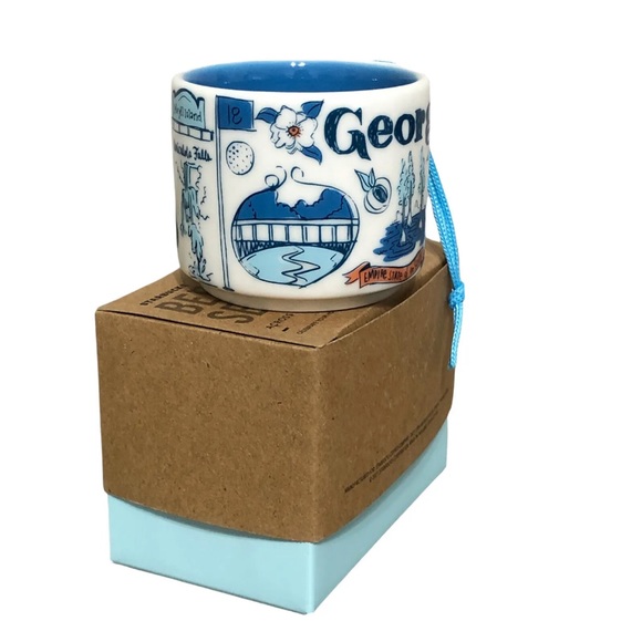 ☕️ Starbucks Been There Collection Georgia Peach Christmas Ornament Mini mug - Picture 3 of 6